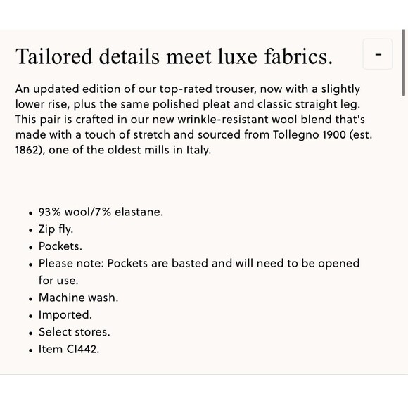 J.CREW Mid-rise Portia Pant in Italian Stretch Merino Wool Blend 6 Petite CI442 - Picture 16 of 16